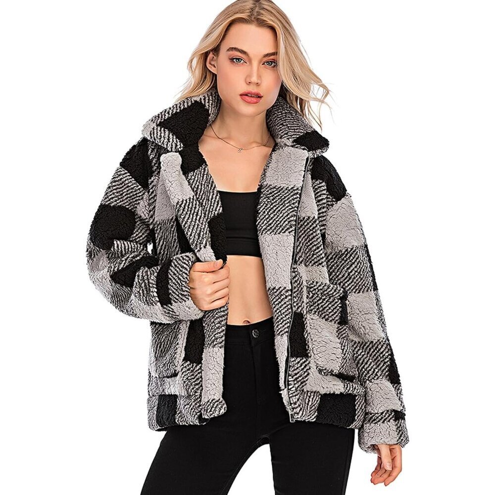 Women’s Faux Fur Coat Oversized Warm Outwear Casual Daily Winter Jacket - Picture 6 of 6